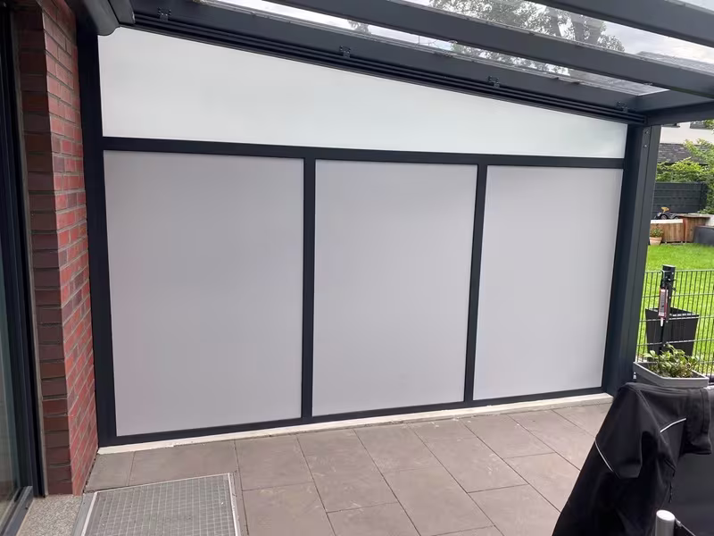 Terrassenüberdachung mit Schiebeelemente in Krefeld