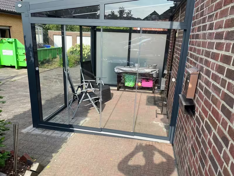 Terrassenüberdachung mit Schiebeelemente in Krefeld