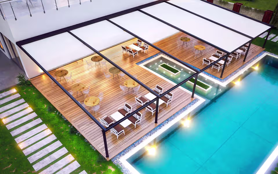 Terrassenüberdachung mit Schiebeelemente in Krefeld