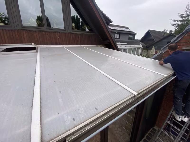 Reparatur (2) Panorama Terrassenüberdachung mit eingebauter Beleuchtung